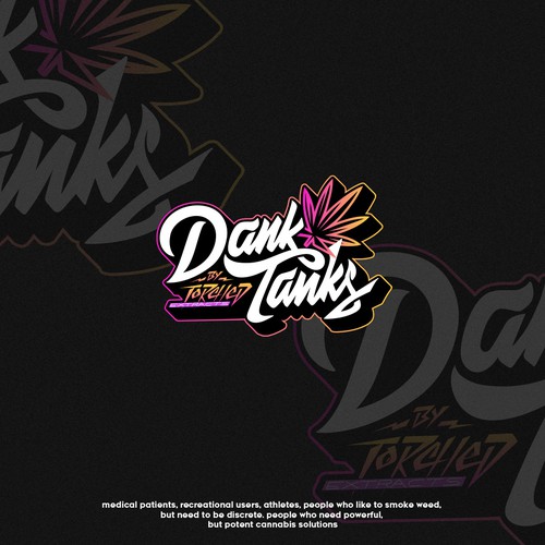 Hand-lettered logo with the title 'Dank Tanks'