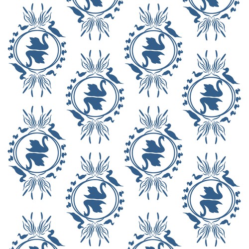 Pattern illustration with the title 'Hans Christian Andersen's homewares line'