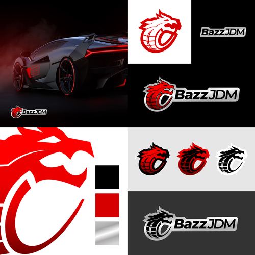 Creative trucking logo with the title 'Bazz JDM'