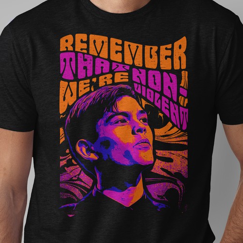 Rock t-shirt with the title 'Vintage Concert Style T-shirt'