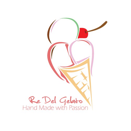 Passion logo with the title 'Sweet Fruity for Re Del Gelato'
