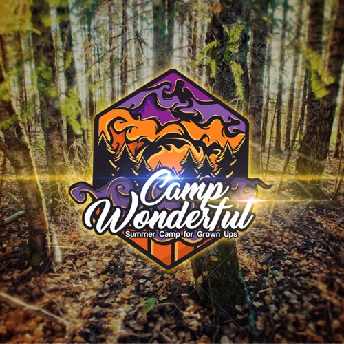 Detailed logo with the title 'Camp Wonderful'