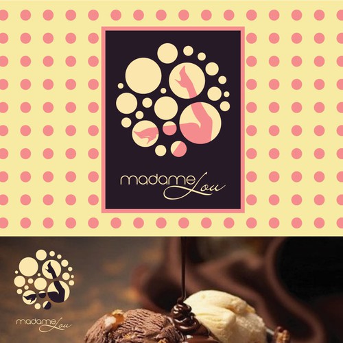 Ice cream brand with the title 'Simple, elegant logo for premium ice cream company '