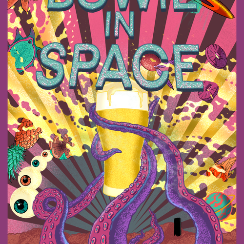 Surreal artwork with the title 'Poster for beer commercial'