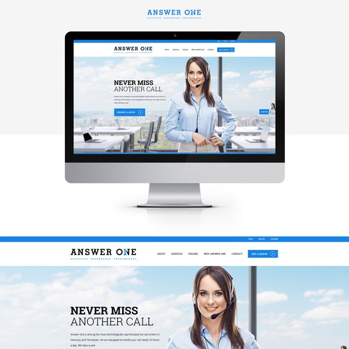Service website with the title 'Answer One'
