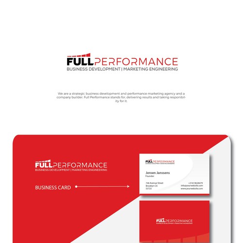 AI brand with the title 'FULL-PERFORMANCE - logo and design'