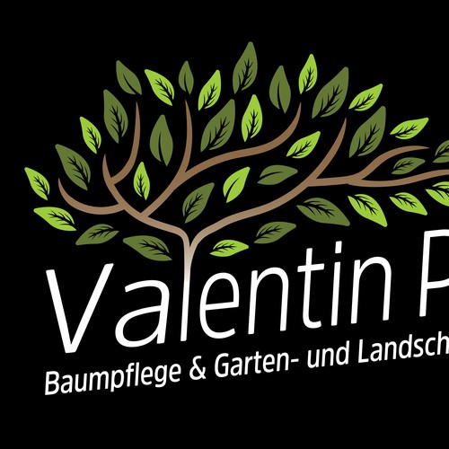 Gardening logo with the title 'Modern logo for a gardening and landscaping company'