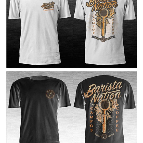 Coffee t-shirt with the title 'T shirt barista'