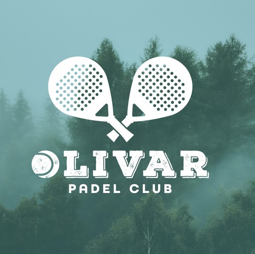 Squash logo with the title 'Logo design for a padel club.'
