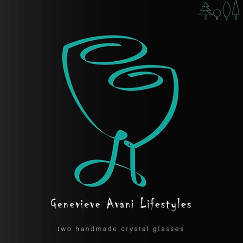Unique packaging with the title 'Two crystal glasses in the box'