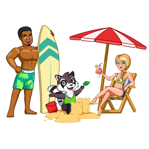 Pin-up design with the title 'Additional Character illustration for CanyonCreek'