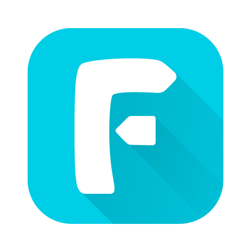 Subtle logo with the title '"F" for iPhone app icon'