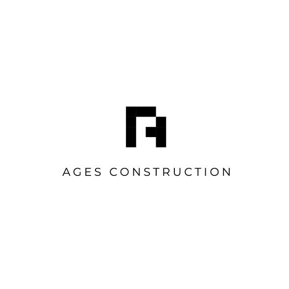 Timeless brand with the title 'Modern CA tetris blocks acronym logo for construction firm'