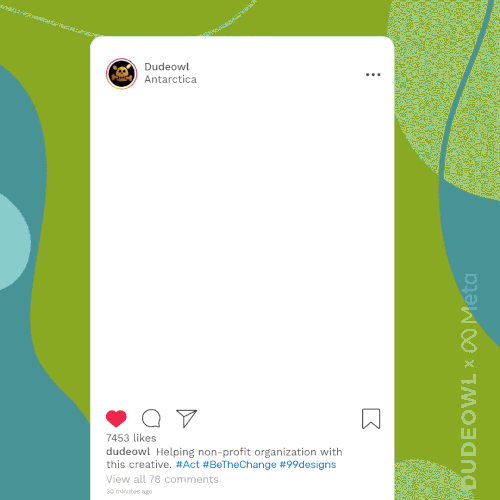 Advertising design with the title 'Facebook (Meta) Ad project for helping non-profit organization'