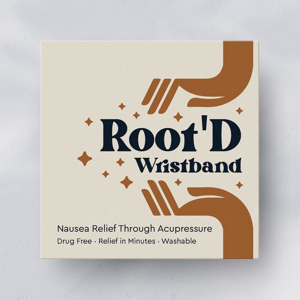 Relief design with the title 'Root'd Wristband'