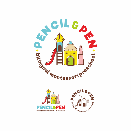 Preschool logo with the title 'montessori preschool logo'