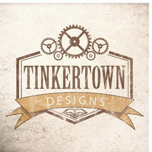 Steampunk logo with the title 'Steam punk logo presentation'