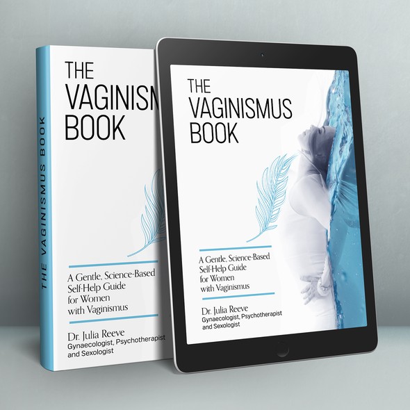 Self-help book cover with the title 'The Vaginismus Book eBooks and paperback cover'