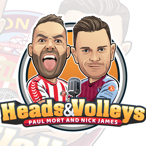 Soccer design with the title 'PODCAST Mascot LOGO'