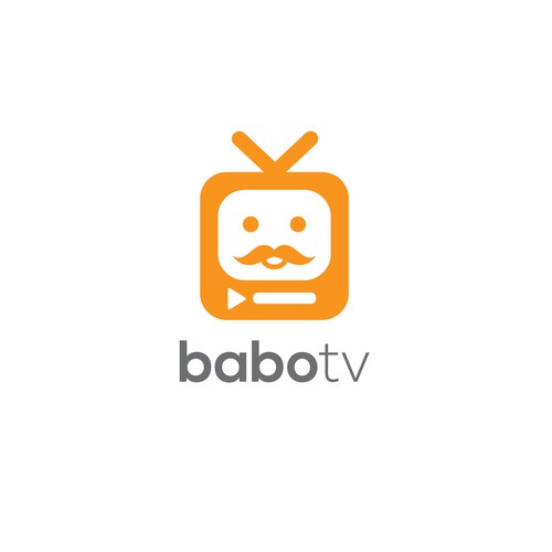 TV design with the title 'LOGO AND WEBSHOP FOR A UNIQUE LIVE TV-BOX'