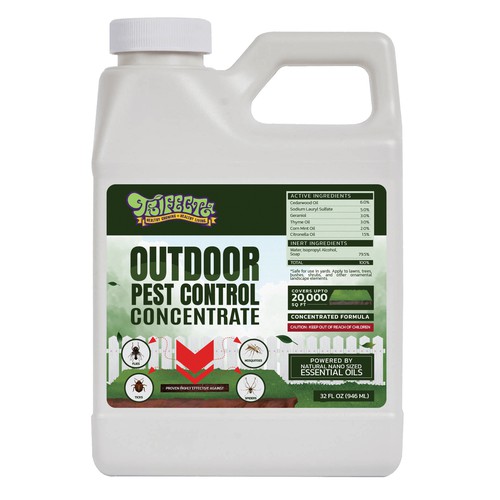 Pest control design with the title 'Outdoor pest control concentrate'