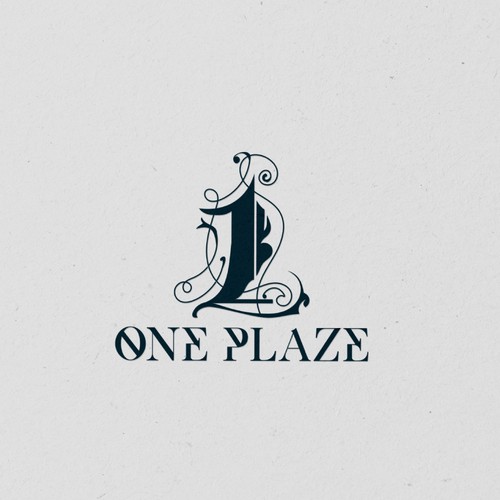 Hand-lettered logo with the title 'Unique logo for One Plaze'