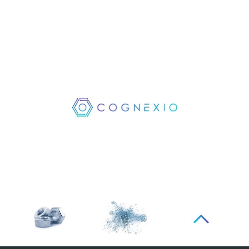 Hexagon brand with the title 'Logo concept for a machine learning company'