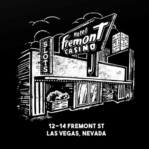Grunge t-shirt with the title 'Fremont Casino T shirt Design'