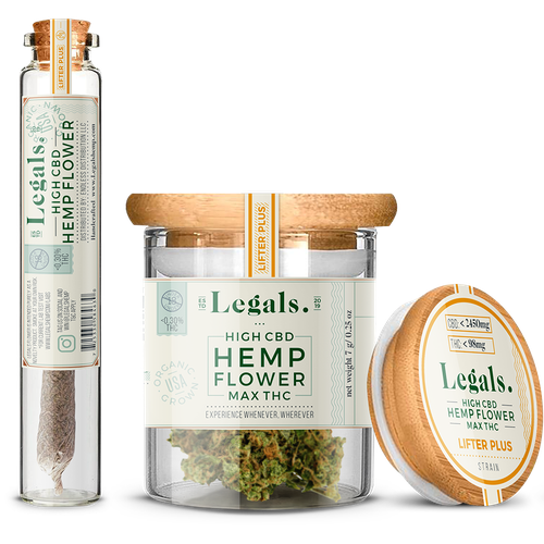 Weed design with the title 'Cannabis labels design for Legals'