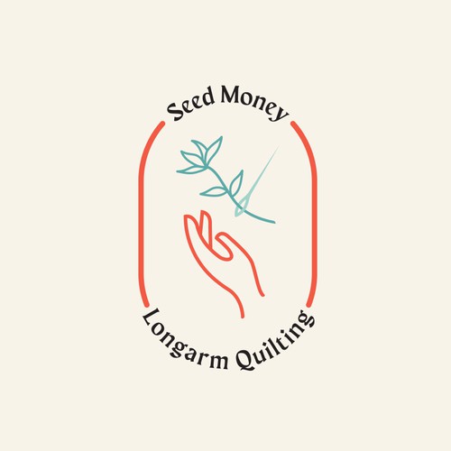 Quilting logo with the title 'Logo for a quilting company'