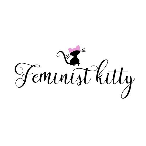 Kitty logo with the title 'Feminist kitty'