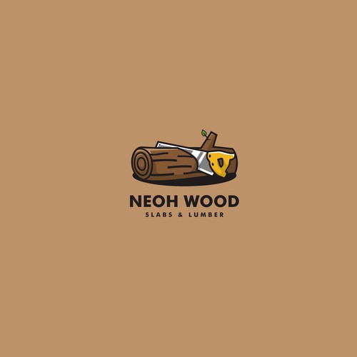 Saw blade logo with the title 'Neoh Wood'