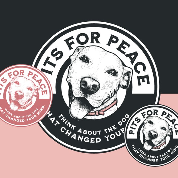 Black logo with the title 'Pits for Peace'