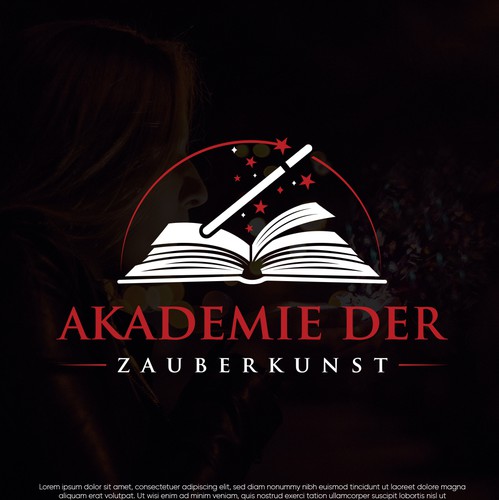 Academy logo with the title 'Magic school logo'