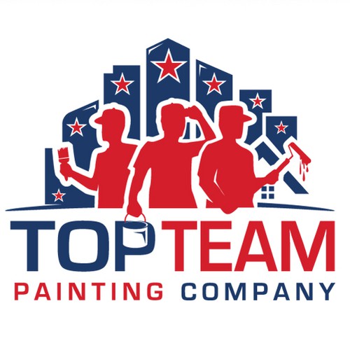Painter logo with the title 'Modern logo for a Painting Company'