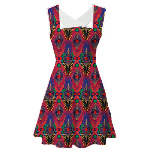 Fabric design with the title 'BOLD african print'