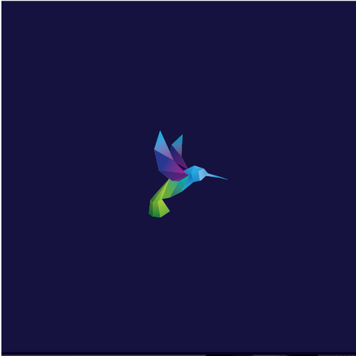 Gradient logo with the title 'Hummingbird Logo'