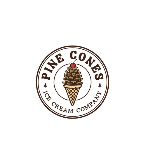 Ice cream logo with the title 'Logo for cafe'