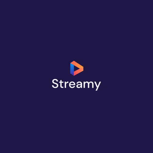 Play button logo with the title 'Streamy Logo'