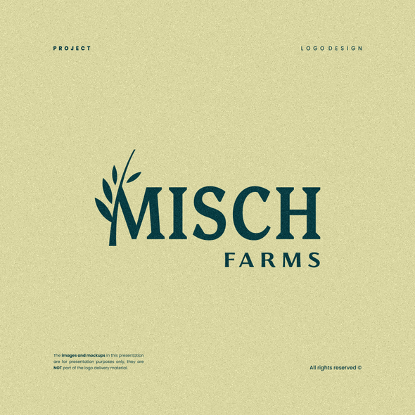 Nature logo with the title 'MISCH FARMS'