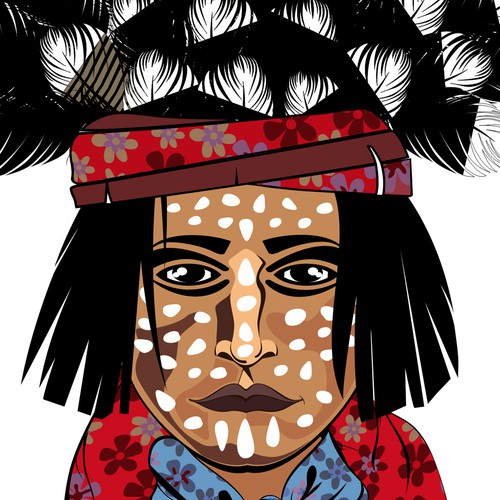 Tribal logo with the title 'Illustration logo for a Mexican restaurant '