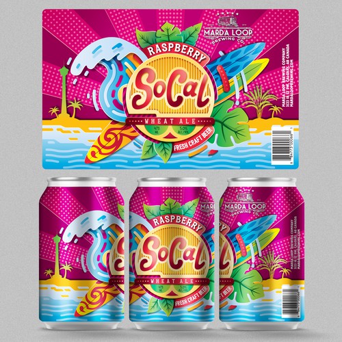 Beer can design with the title 'Beer Can Label Design'