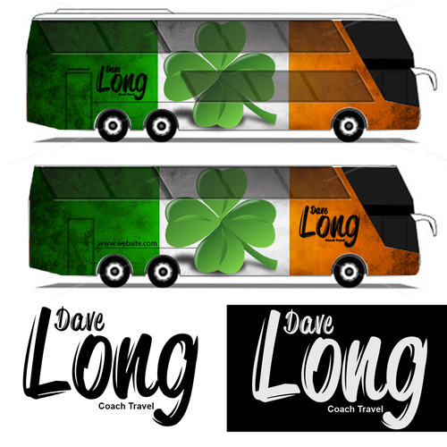 Flag artwork with the title 'Livery bus'