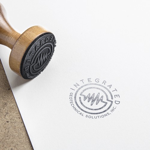 Integration logo with the title 'Simple and clean line art logo for IGS company'