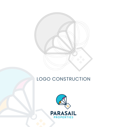 Price tag logo with the title 'Looking for a warm, friendly logo that is bright and reminiscent of parasailing in Florida'