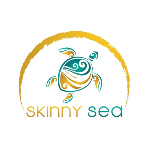 Turtle logo with the title 'exotic logo concept for a detox tea company'