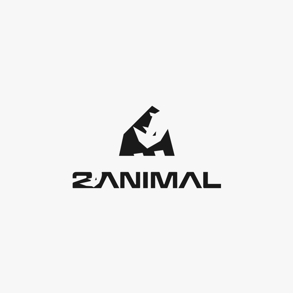 Sports apparel logo with the title 'logo concept for 2animal, a premium / high-quality gym, fitness, workout and yoga clothing'