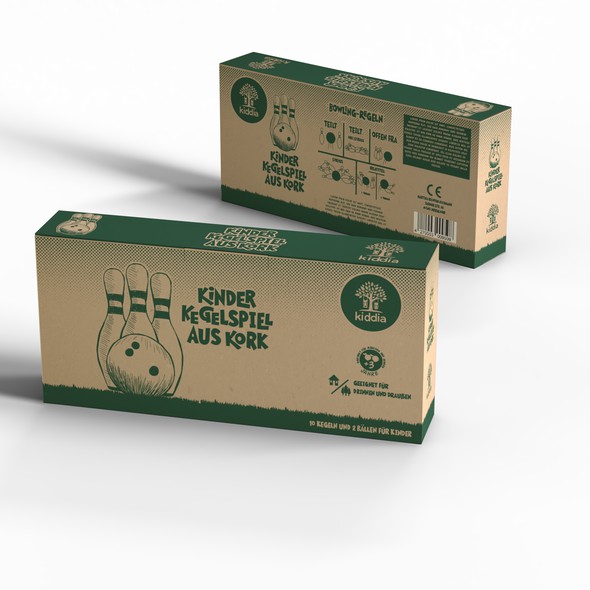 Sustainable packaging with the title 'Packaging design'