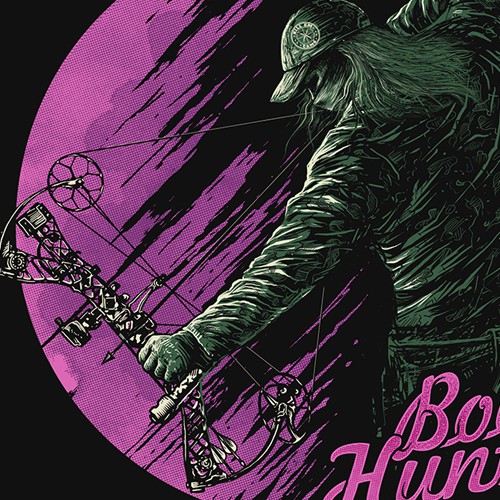 T-shirt with the title 'Bow Hunter T-shirt Design'