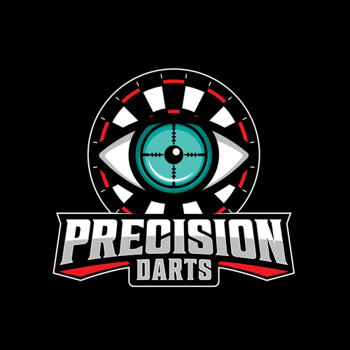 Eye design with the title 'Precision Darts'